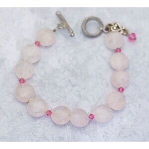 7 1/2 inch, Vintage Stone Bohemian Colorless Bracelet | CC1